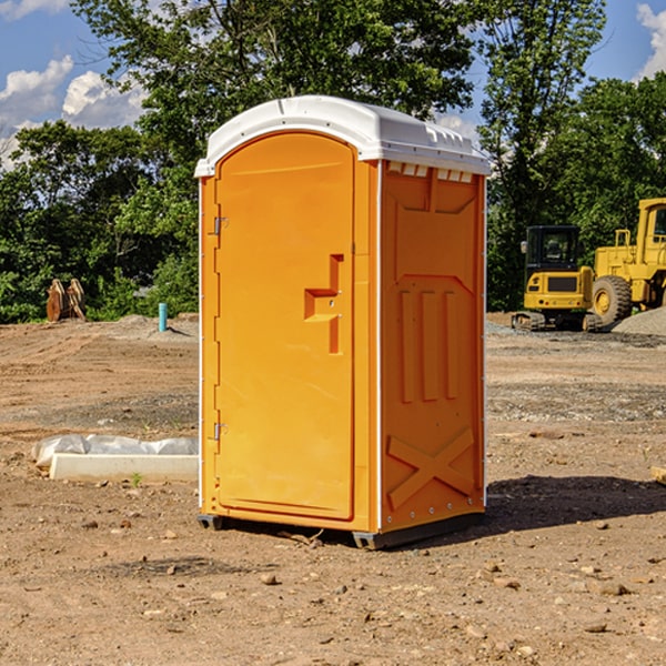 how often are the porta potties cleaned and serviced during a rental period in Rembrandt IA